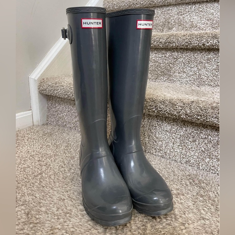 Hunter Original Tall Gloss rain boots women’s size 10